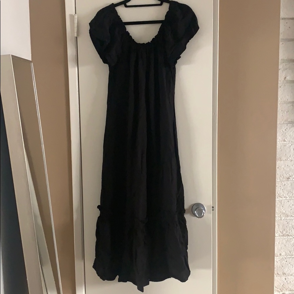 Off the Shoulder Tiered Maxi